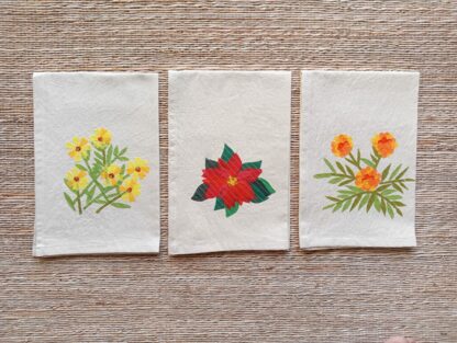 Poinsettia Group Tea Towel (Set of 3) - Image 6